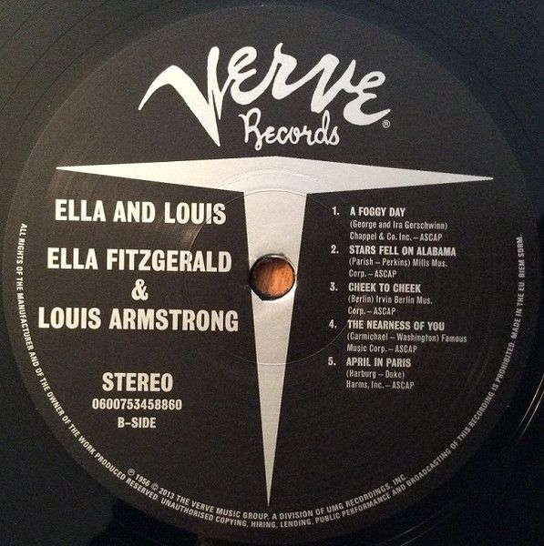 Платівка Ella Fitzgerald & Louis Armstrong – Ella And Louis|Елла Фіцджеральд , Луї Армстронг