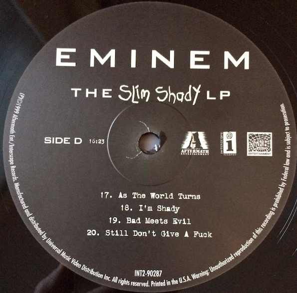 Платівка Eminem – The Slim Shady LP|Емінем-LP Тонкий Шейді(2xLP)