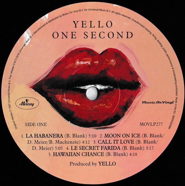 Платівка Yello – One Second|Єлло - Одна Секунда