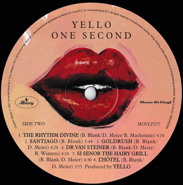 Платівка Yello – One Second|Єлло - Одна Секунда