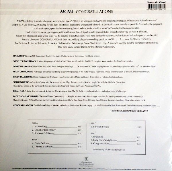 Платівка MGMT – Congratulations|MGMT-Вітаю(2xLP)