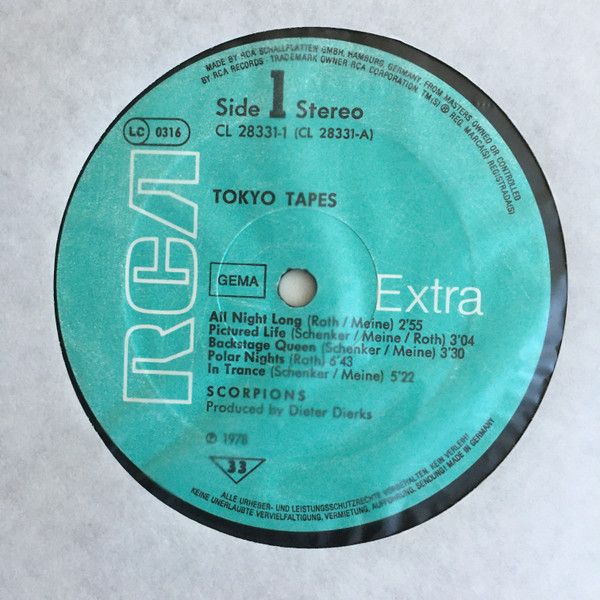 Платівка Scorpions – Tokyo Tapes