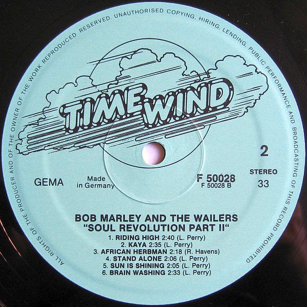 Платівка Bob Marley And The Wailers – Reggae Revolution Vol. 2