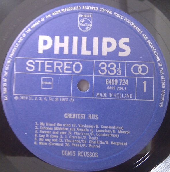 Платівка Demis Roussos - Greatest Hits | Деміс Русос
