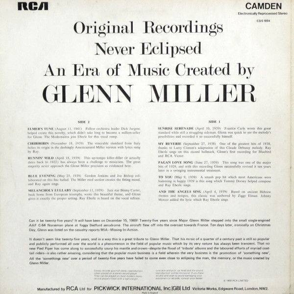 Платівка Glenn Miller And His Orchestra |Гленн Міллер та його оркестр
