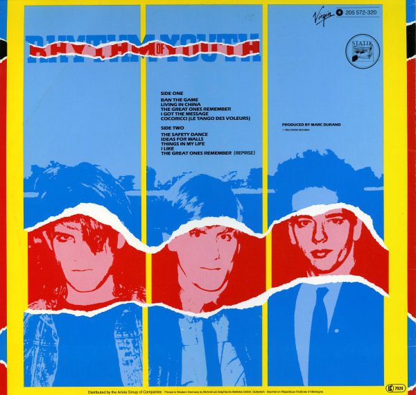 Платівка Men Without Hats – Rhythm Of Youth | Чоловіки без капелюхів – Ритм молодості