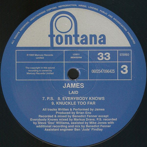 Платівка James – Laid|Джеймс-Покладений(2xLP)