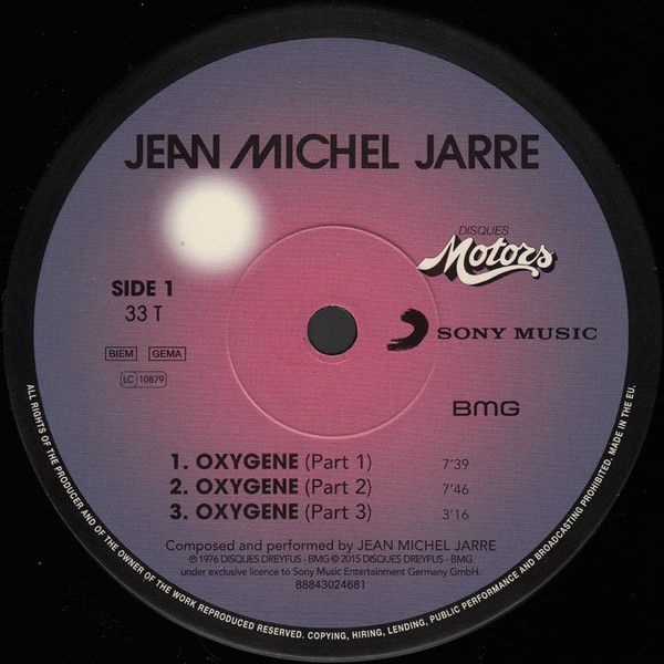Платівка Jean Michel Jarre – Oxygene|Жан-Мішель Жарр-Кисень