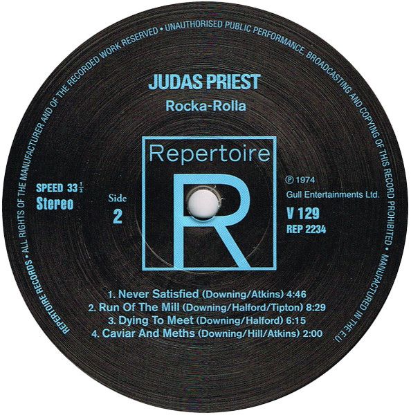 Платівка Judas Priest – Rocka Rolla(LP, Album, Reissue, Remastered)|Юда Прист-Рока Ролла