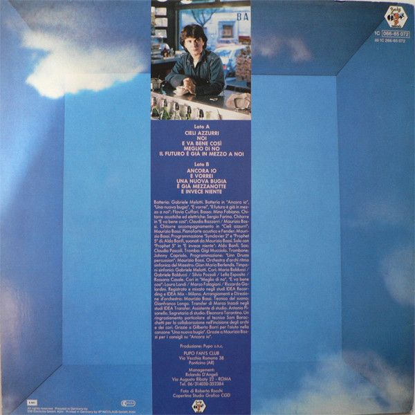 Платівка Pupo – Cieli Azzurri