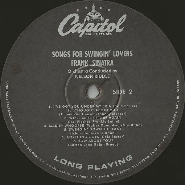 Платівка Френк Сінатра | Frank Sinatra – Songs For Swingin' Lovers! |Френк Сінатра-Пісні для любителів свінгіну!