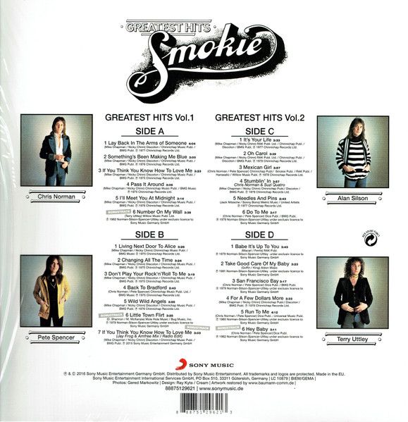 Платівка Smokie – Greatest Hits Vol.1 & Vol.2|Смокі(2xLP, Limited Edition, White)