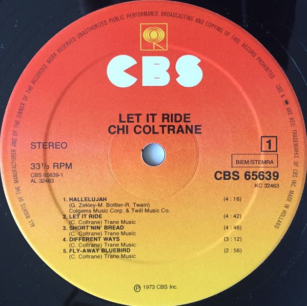 Платівка Chi Coltrane – Let It Ride | Чі Колтрейн