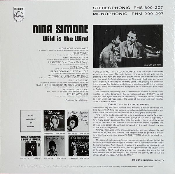 Платівка Nina Simone – Wild Is The Wind|Ніна Сімоне-Дикий вітер