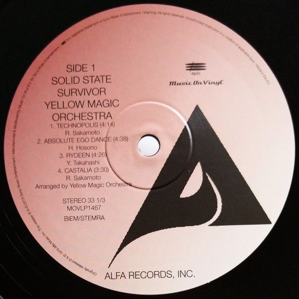 Платівка Yellow Magic Orchestra – Solid State Survivor|Жовтий магічний оркестр-Твердотільний накопичувач