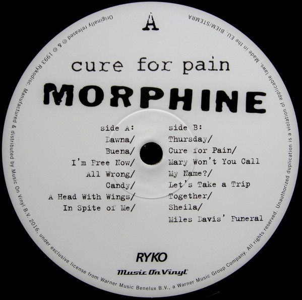 Платівка Morphine – Cure For Pain|Mорфін-Ліки від болю