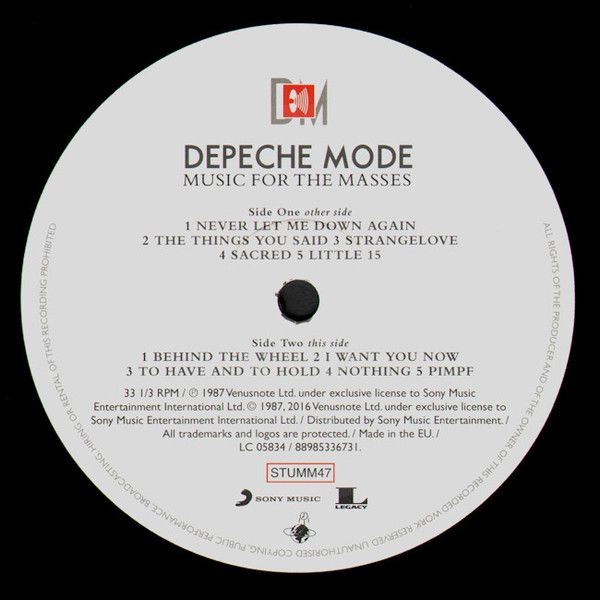Платівка Depeche Mode – Music For The Masses | Депеш Мод