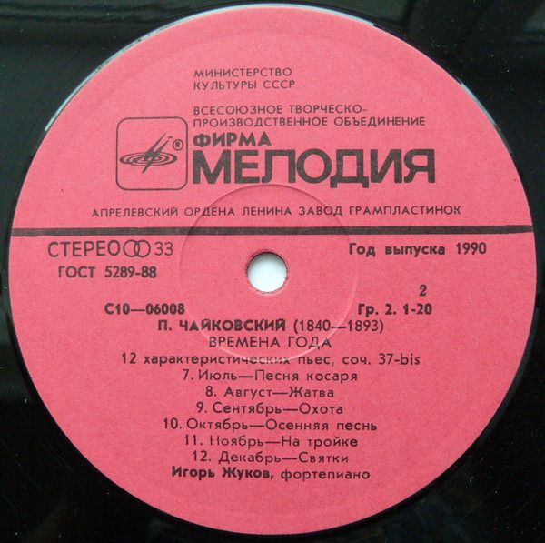 Платівка Igor Zhukov – Tchaikovsky: The Months | Ігор Жуков
