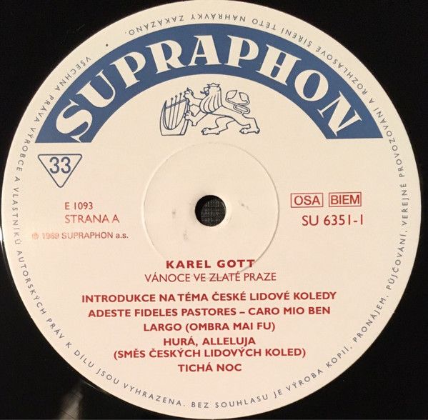 Платівка Karel Gott – Vánoce Ve Zlaté Praze|Карел Готт