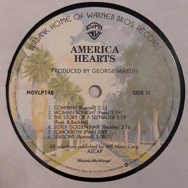 Платівка America – Hearts|Америка – Серця