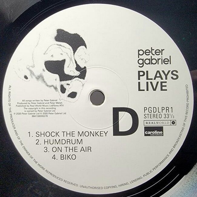 Peter Gabriel – Plays Live (2LP, 180 Gram) (Vinyl)
