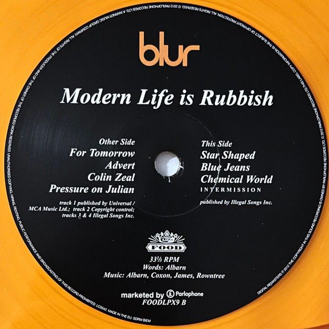 Платівка Blur – Modern Life Is Rubbish|Розмиття-Сучасне життя - це сміття(2xLP)