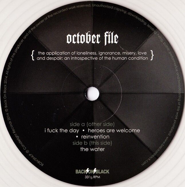 October File – The Application Of Loneliness, Ignorance, Misery, Love And Despair: An Introspective Of The Human Condition (Vinyl 2LP, Limited Edition, Clear, 180 Gram)