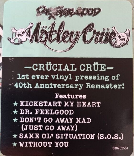Платівка Motley Crue – Dr. Feelgood|Мотлі Крю-Доктор Філгуд