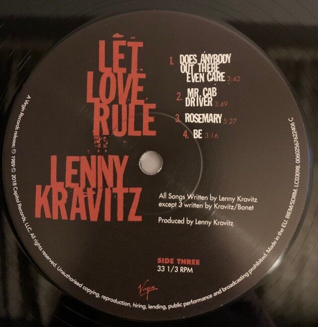 Lenny Kravitz – Let Love Rule (Vinyl)