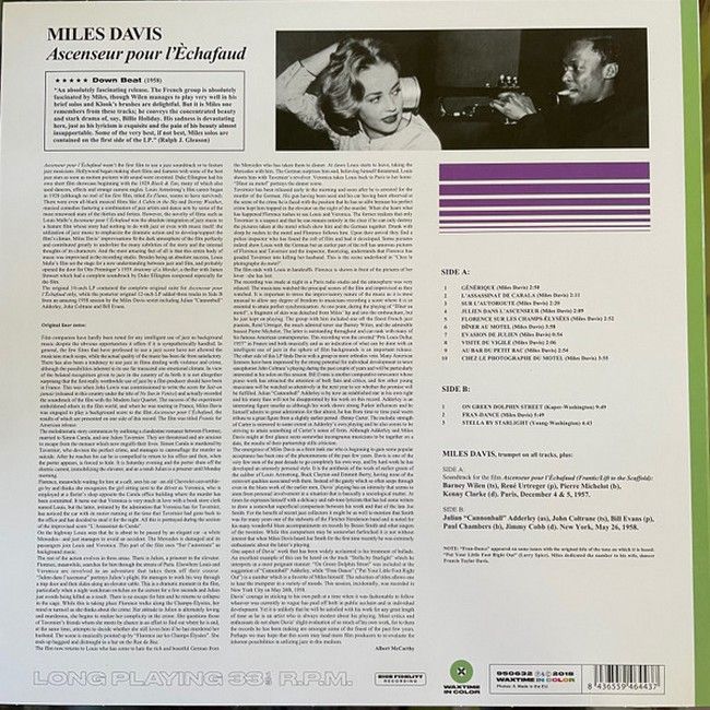 Miles Davis - Ascenseur Pour Lechafaud (180 G, Green Vinyl)