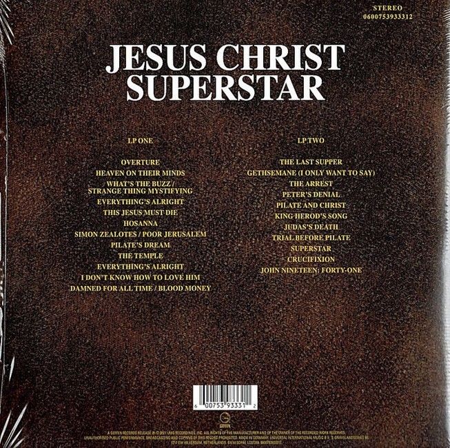 Платівка Various, Andrew Lloyd Webber & Tim Rice – Jesus Christ Superstar|Різне, Ендрю Ллойд Веббер і Тім Райс - Ісус Христос  Суперзірка(2xLP)