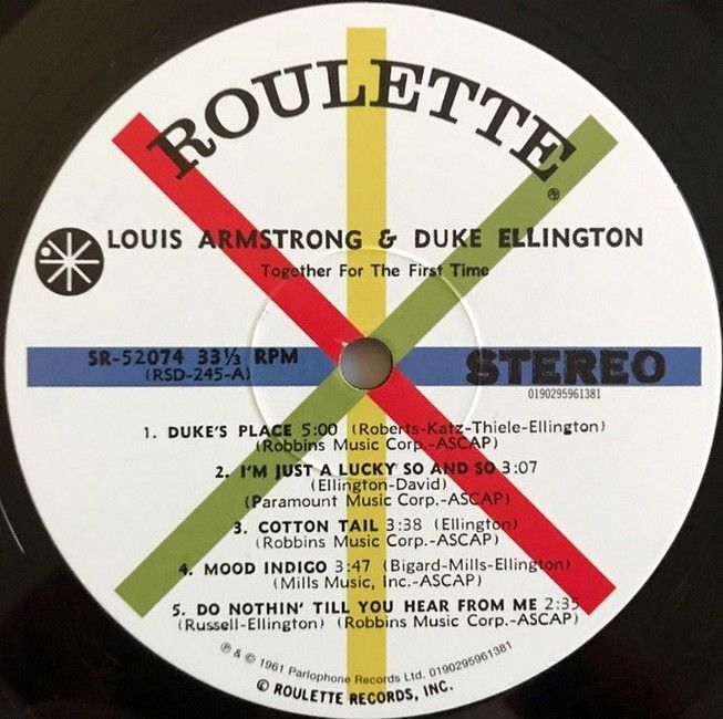 Louis Armstrong & Duke Ellington – Recording Together For The First Time (LP, Album, 180g, Vinyl)