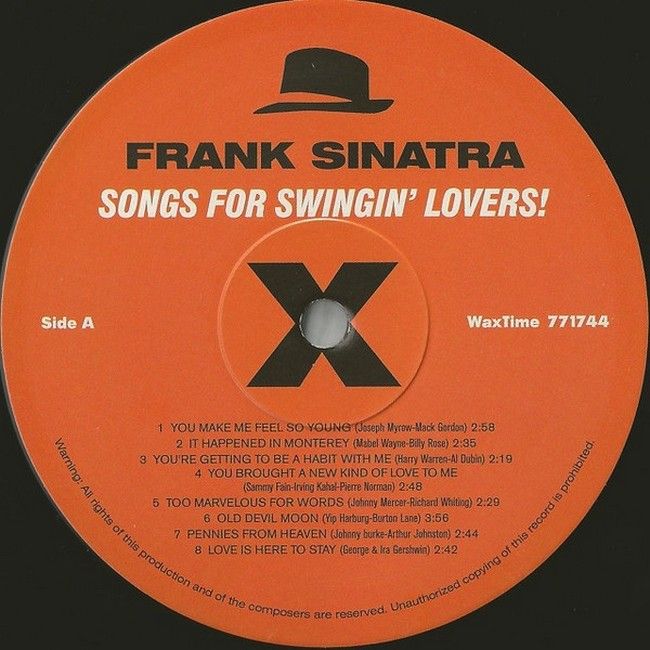 Frank Sinatra – Songs For Swingin' Lovers! (LP, Limited Edition, Reissue, Vinyl)