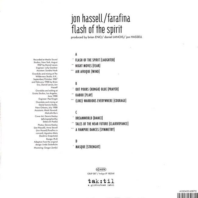 Jon Hassell / Farafina – Flash Of The Spirit (LP, CD, Album, Misprint, Reissue, Remastered, Gatefold, Vinyl)