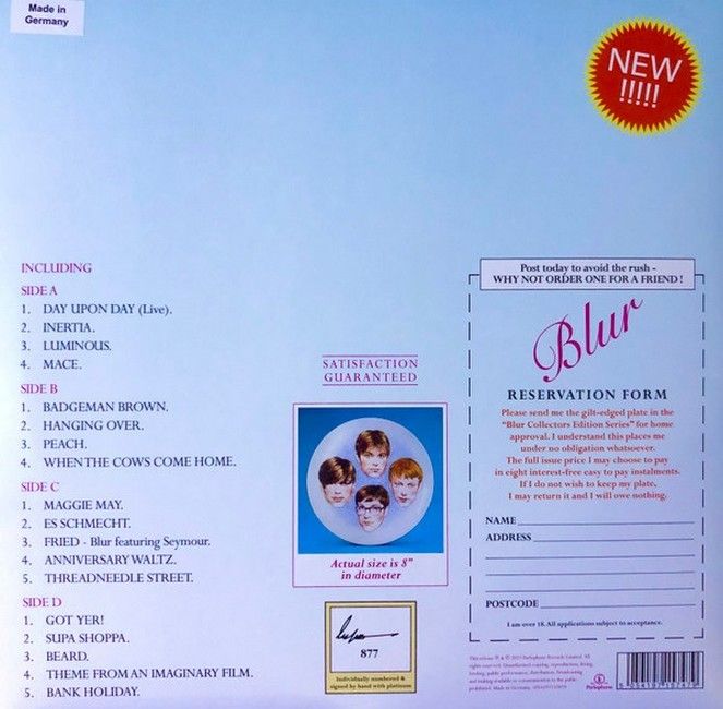Blur – The Special Collectors Edition (2LP, Record Store Day, Compilation, Blue Translucent Vinyl)