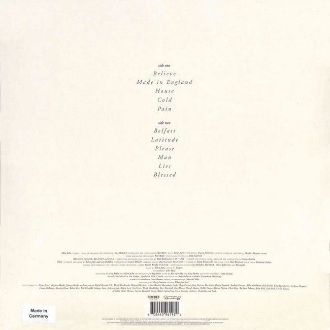 Elton John – Made In England (LP, Album, Vinyl)