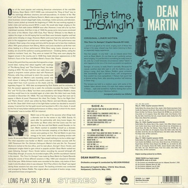 Dean Martin – This Time I'm Swingin'! (LP, Album, Limited Edition, 180g, Vinyl)