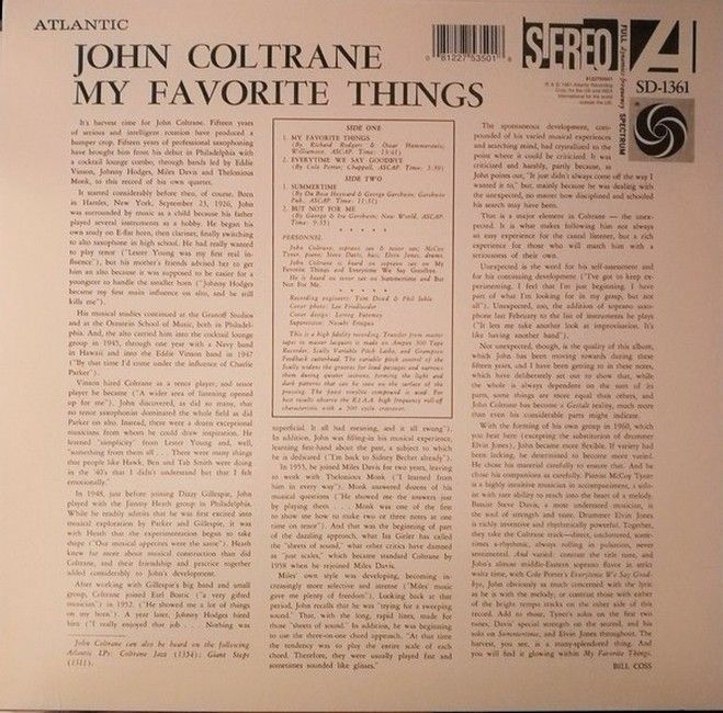 John Coltrane – My Favorite Things (LP, Album, Reissue, Stereo, Vinyl)