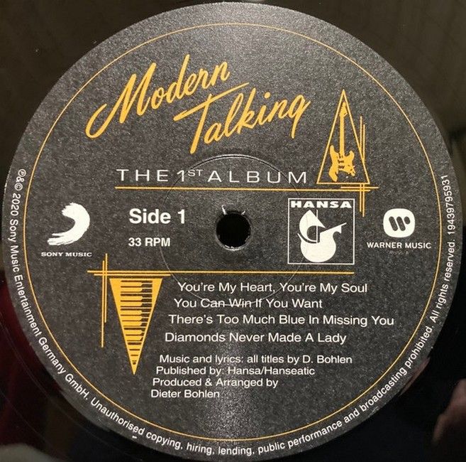 Modern Talking – The 1st Album (2LP, Album, Limited Edition, Vinyl)