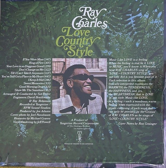 Ray Charles - Love Country Style (LP, Album, Reissue, Remastered, Stereo, Opaque Orange Vinyl)