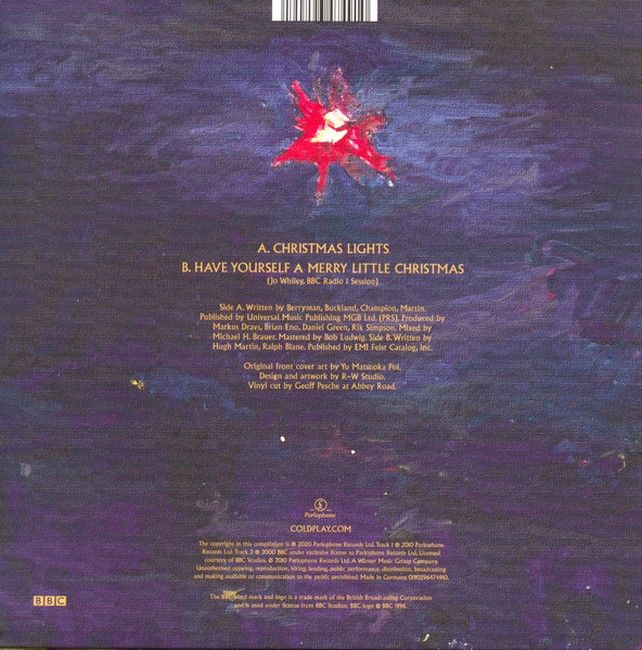 Coldplay – Christmas Lights (7", 45 RPM, Limited Edition, Reissue, Recycled Vinyl)