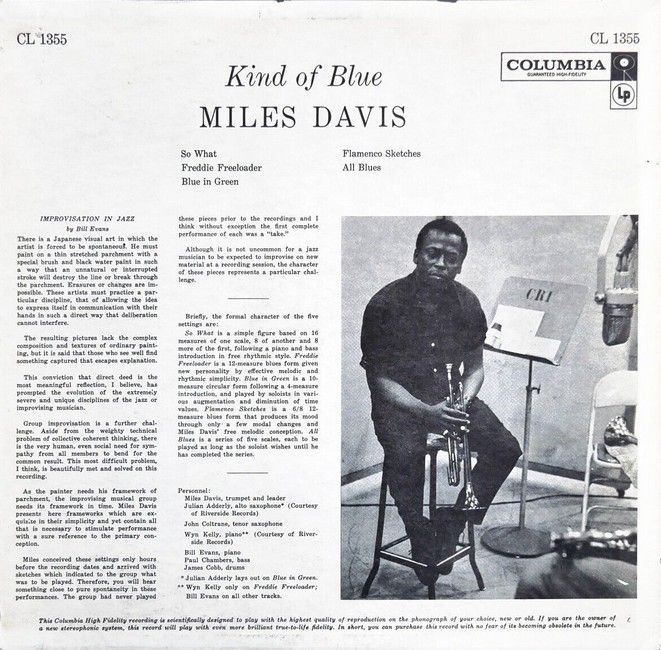 Miles Davis – Kind Of Blue (LP, Album, Reissue, Remastered, Mono, 180 Gram, Vinyl)