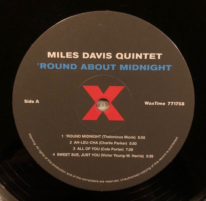 Платівка Miles Davis – 'Round About Midnight|Майлз Девіс-Приблизно опівночі