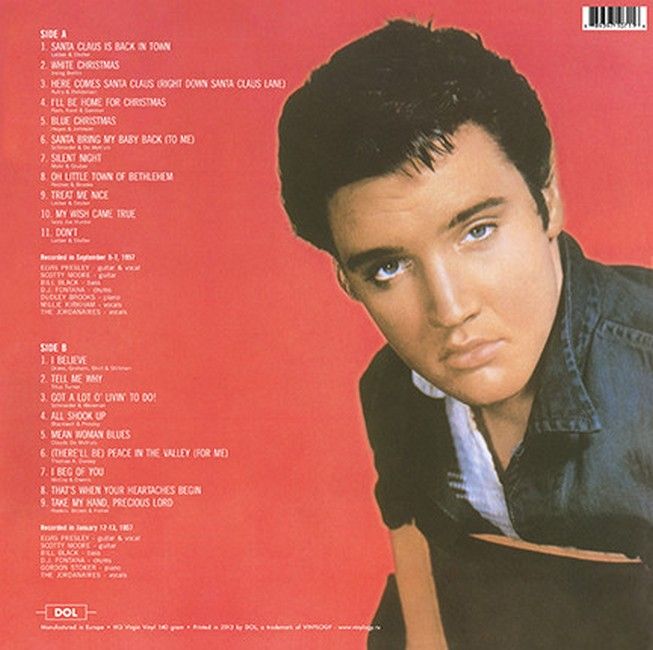 Elvis Presley – Elvis' Christmas Album (LP, Album, Reissue, Mono, 180g, White Vinyl)