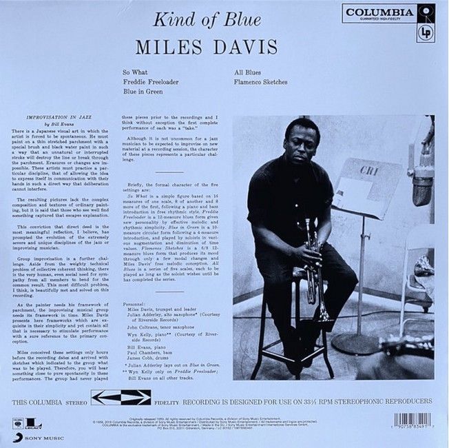 Miles Davis – Kind Of Blue (Limited Edition, Reissue, Stereo, Blue Marbled)