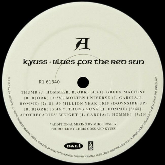 Kyuss - Blues From The Red Sun (LP, Album, Reissue, Vinyl)