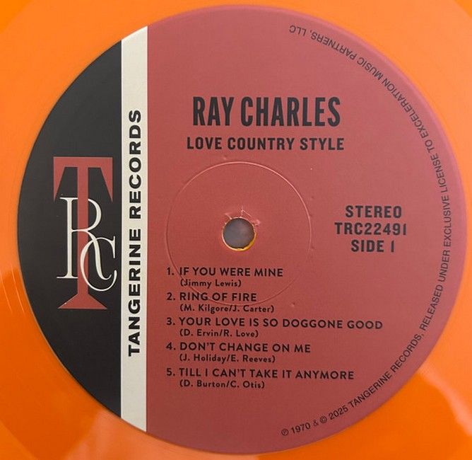 Ray Charles - Love Country Style (LP, Album, Reissue, Remastered, Stereo, Opaque Orange Vinyl)