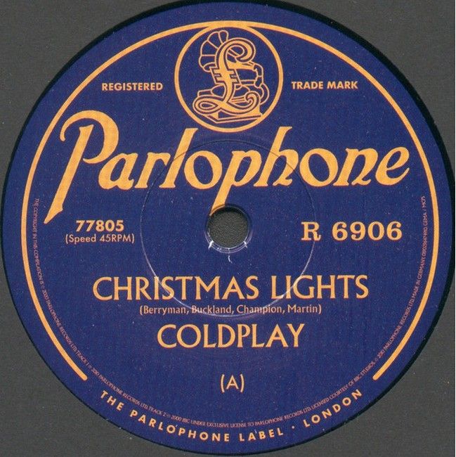 Coldplay – Christmas Lights (7", 45 RPM, Limited Edition, Reissue, Recycled Vinyl)