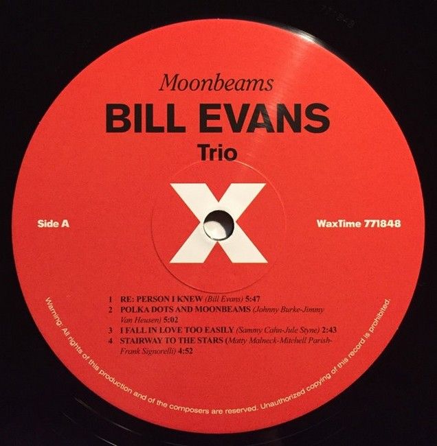 The Bill Evans Trio – Moon Beams (LP, Album, Limited Edition, Vinyl)