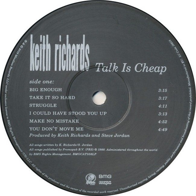 Keith Richards – Talk Is Cheap (LP, Album, Reissue, Remastered, Stereo, Vinyl)